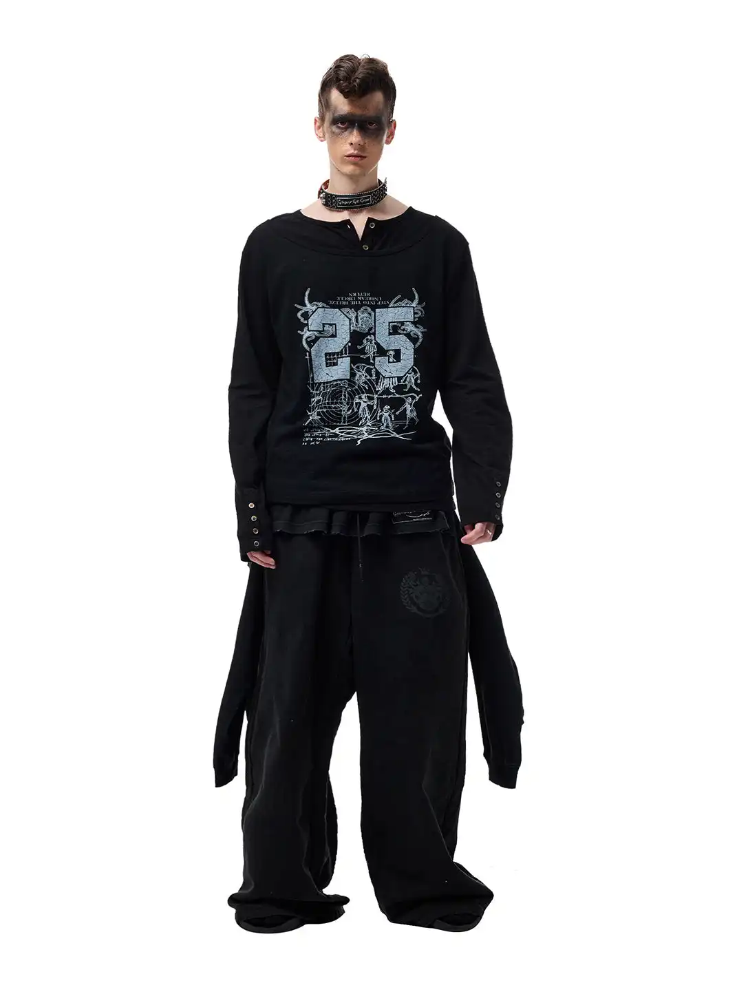 CYCYCY | Faux Two-Piece Layered Oversized Sweatpants