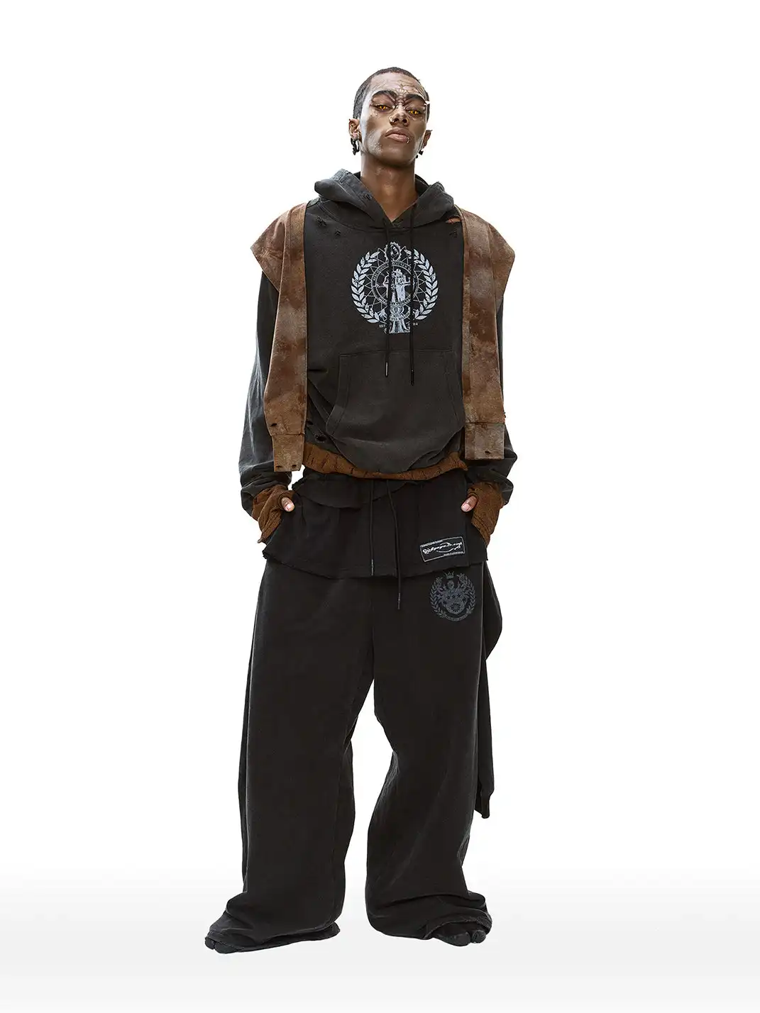 CYCYCY | Faux Two-Piece Layered Oversized Sweatpants