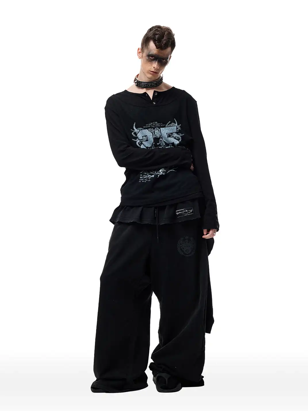 CYCYCY | Faux Two-Piece Layered Oversized Sweatpants