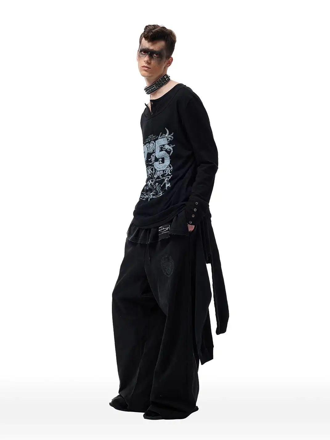 CYCYCY | Faux Two-Piece Layered Oversized Sweatpants