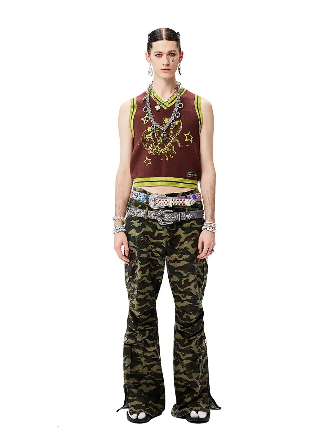 CYCYCY | Retro Multi-Pocket Camouflage Casual Trousers