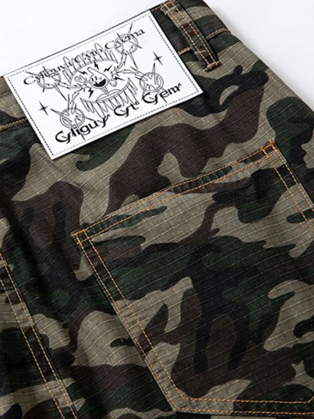 CYCYCY | Retro Multi-Pocket Camouflage Casual Trousers