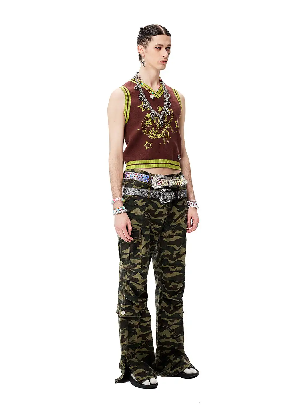 CYCYCY | Retro Multi-Pocket Camouflage Casual Trousers