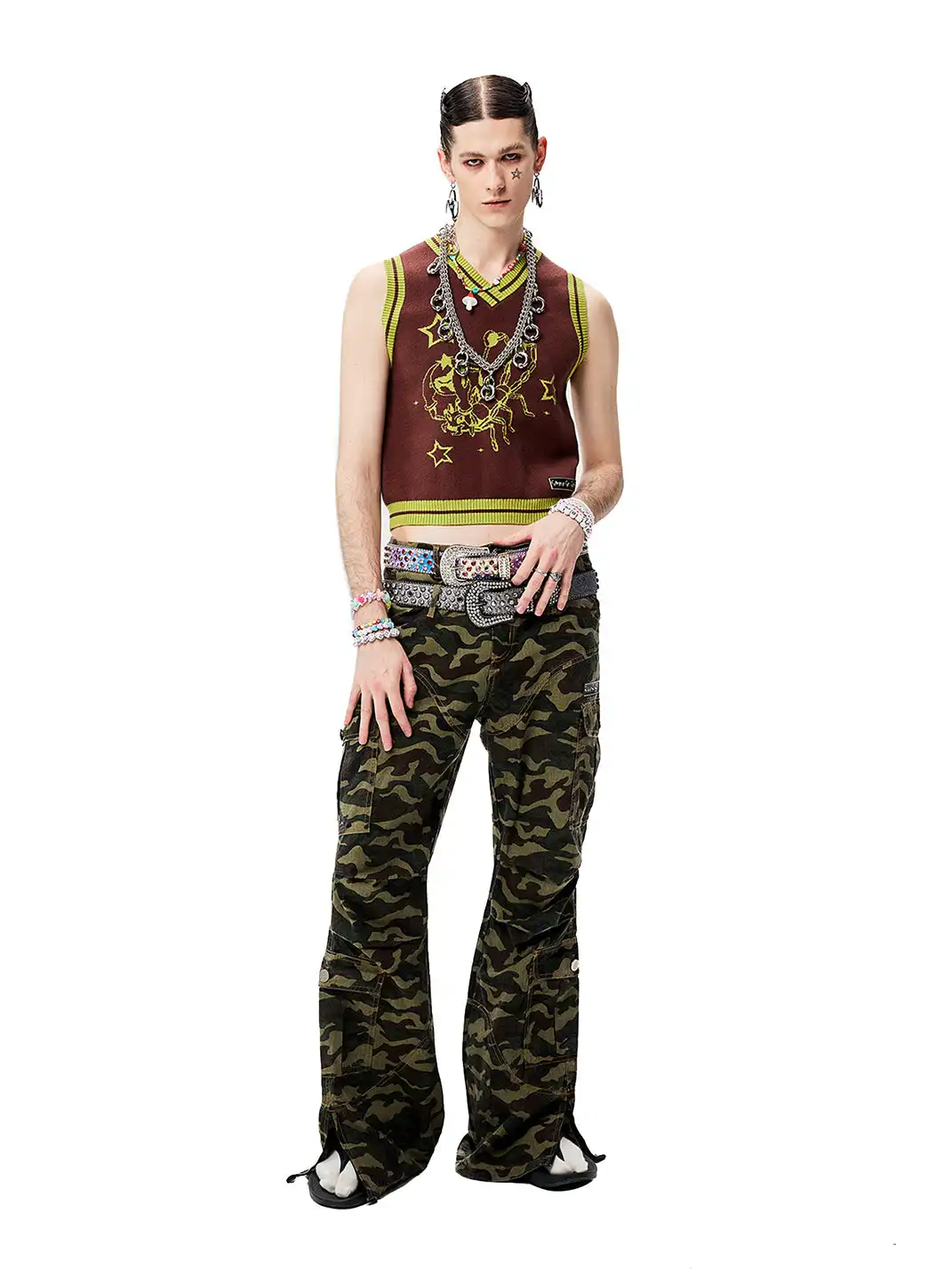 CYCYCY | Retro Multi-Pocket Camouflage Casual Trousers