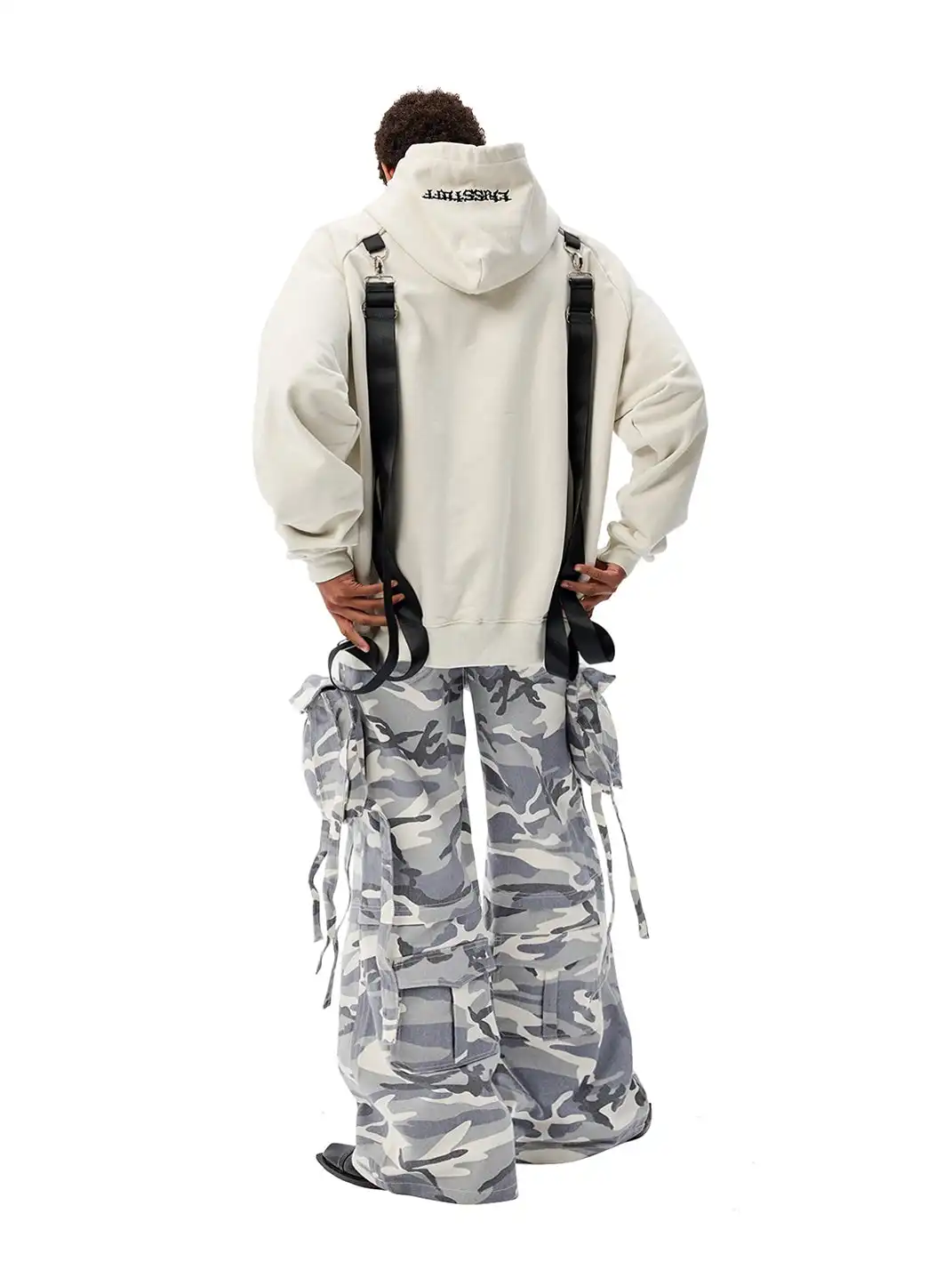 CYCYCY | Tai Chi Dragon Embroidered Detachable Overalls Hooded Sweatshirt