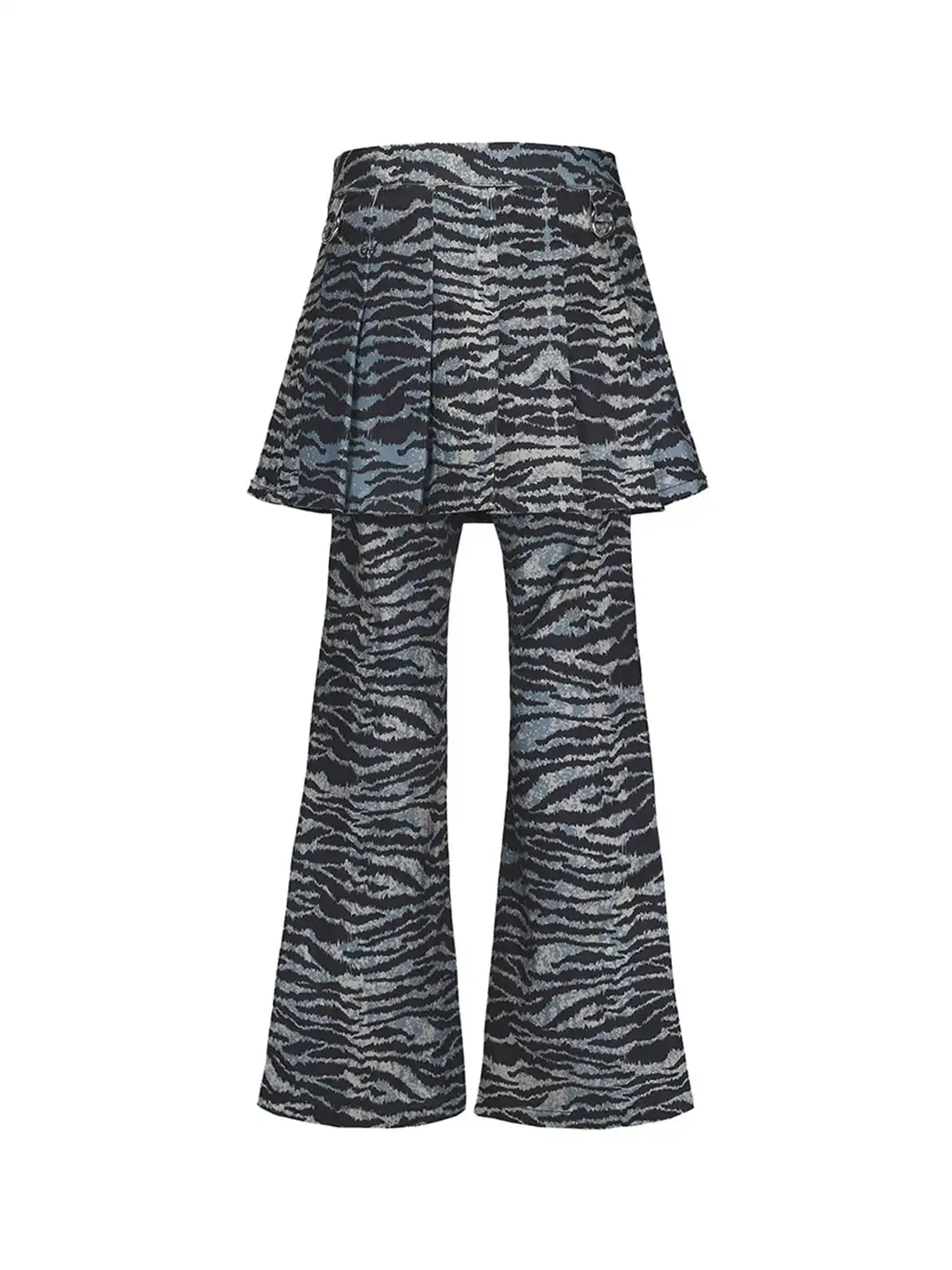 CYCYCY | Punk Tiger Print Two-Piece Detachable Flared Skirt Pants