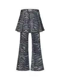 CYCYCY | Punk Tiger Print Two-Piece Detachable Flared Skirt Pants