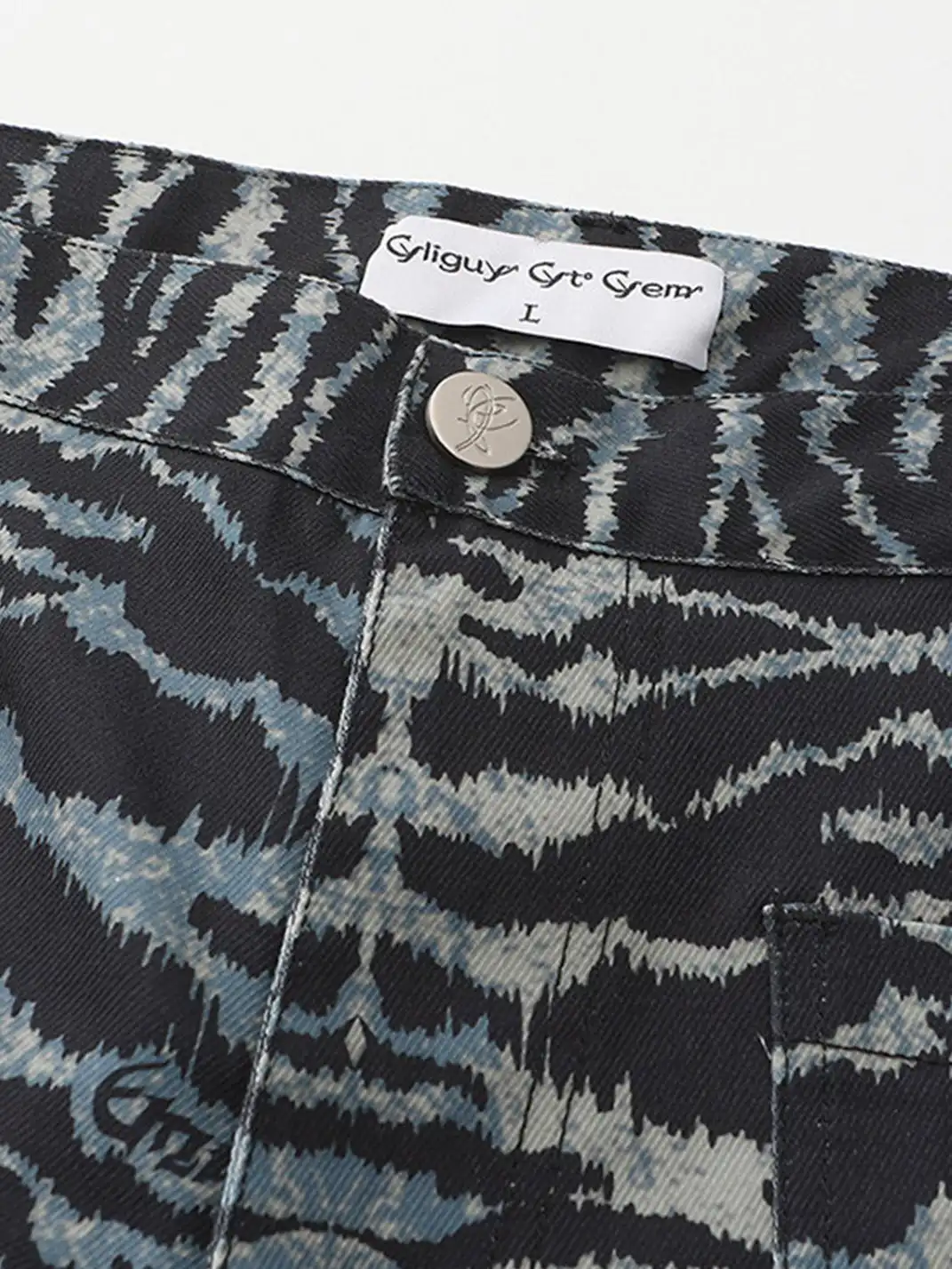 CYCYCY | Punk Tiger Print Two-Piece Detachable Flared Skirt Pants