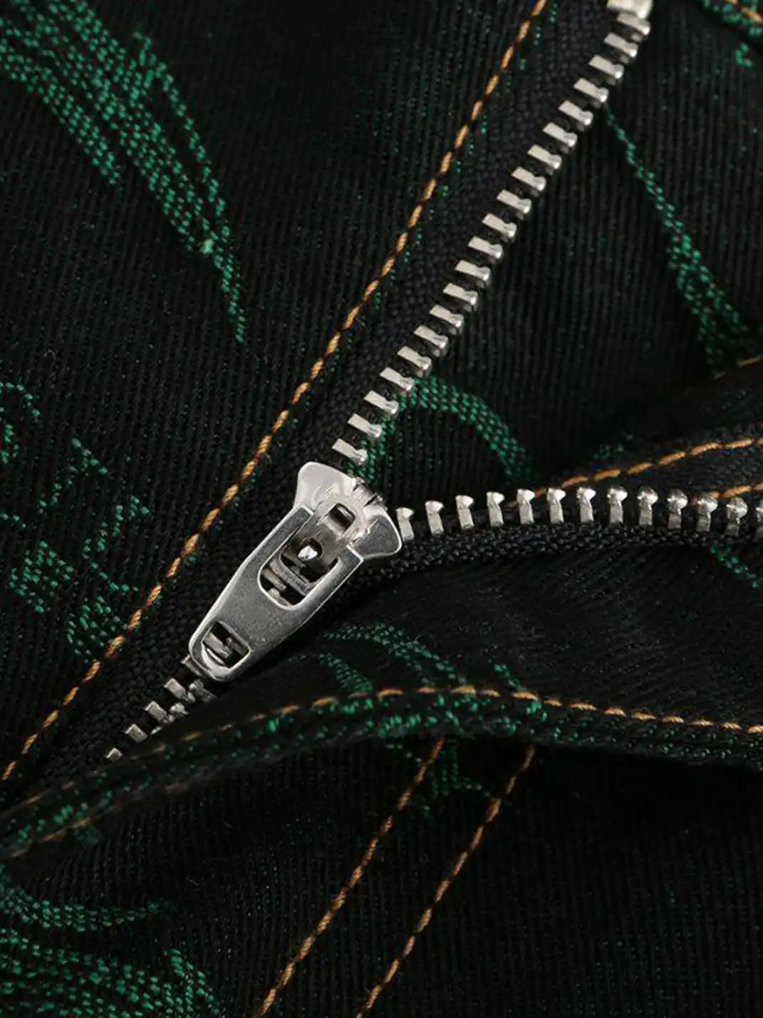 CYCYCY | Jacquard Dark-Colored Jeans With Bag