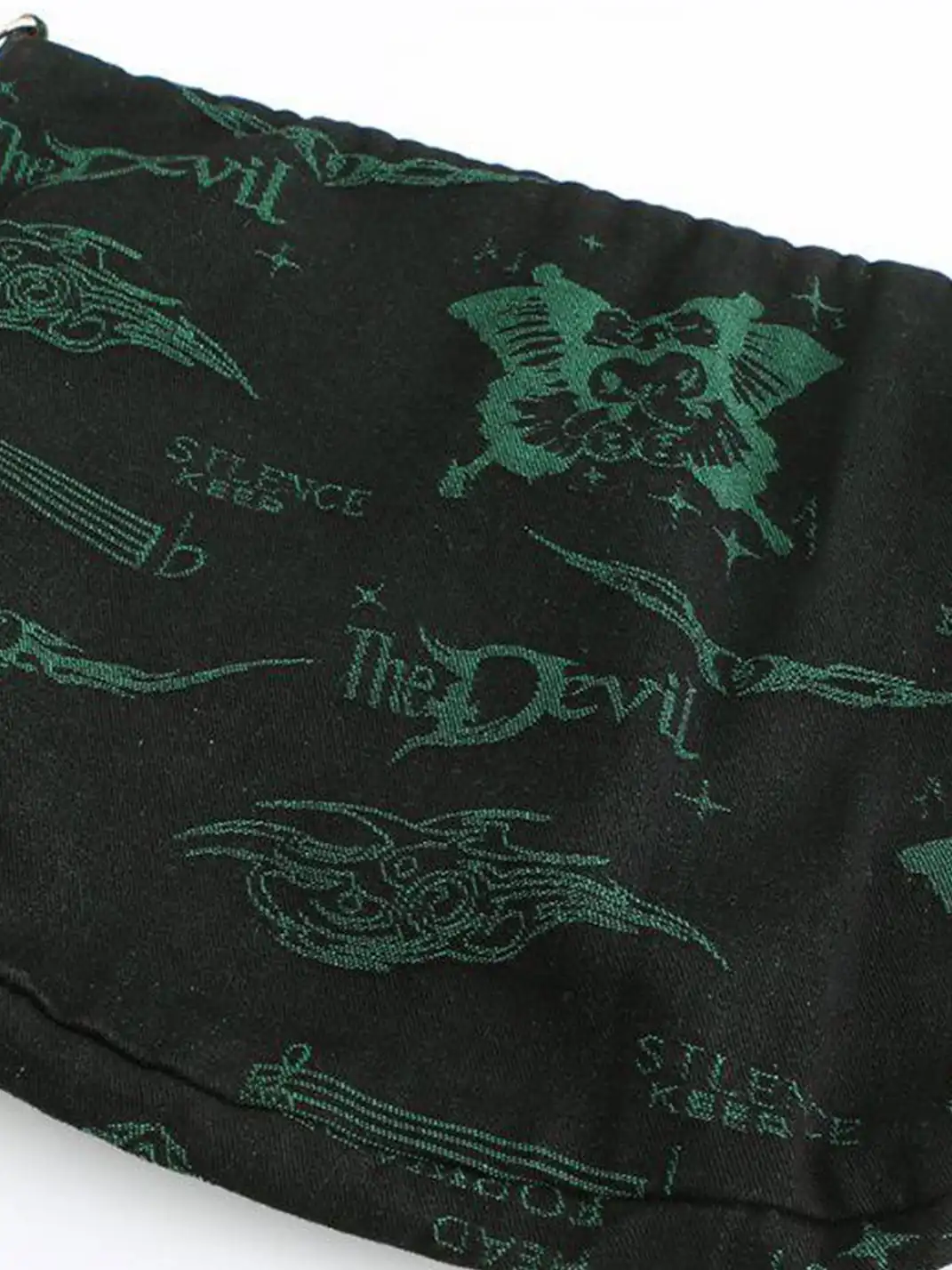 CYCYCY | Jacquard Dark-Colored Jeans With Bag