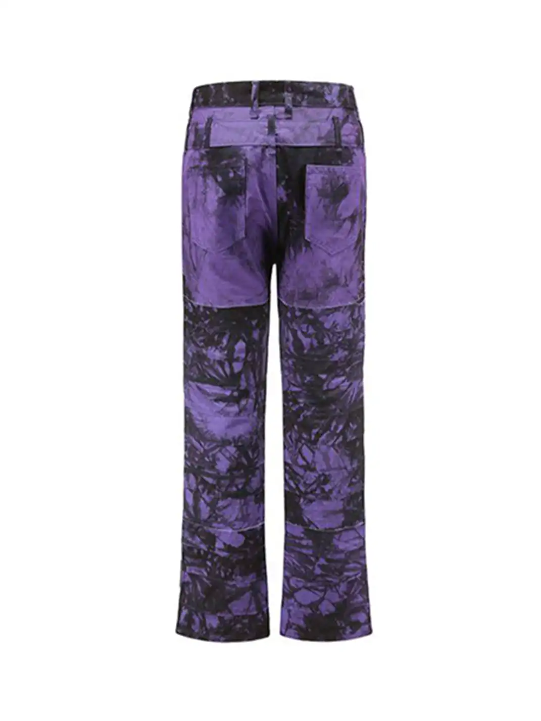 CYCYCY | Purple And Black Tie-Dye Patchwork Embroidered Jeans