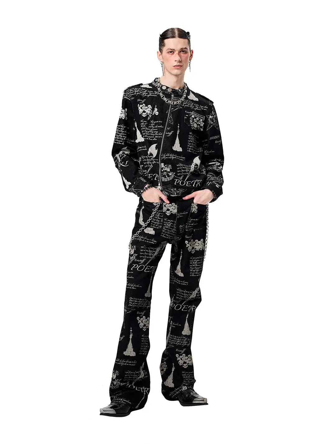CYCYCY | Hand-Painted Graffiti All-Over Jeans