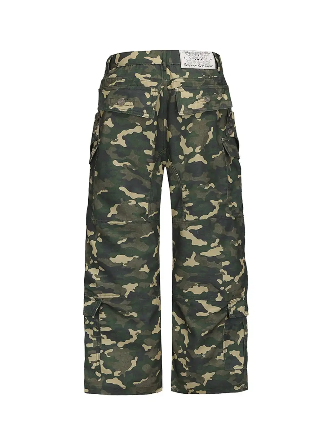 CYCYCY | Camouflage Rivet Detachable Wings Work Pants