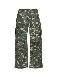CYCYCY | Camouflage Rivet Detachable Wings Work Pants