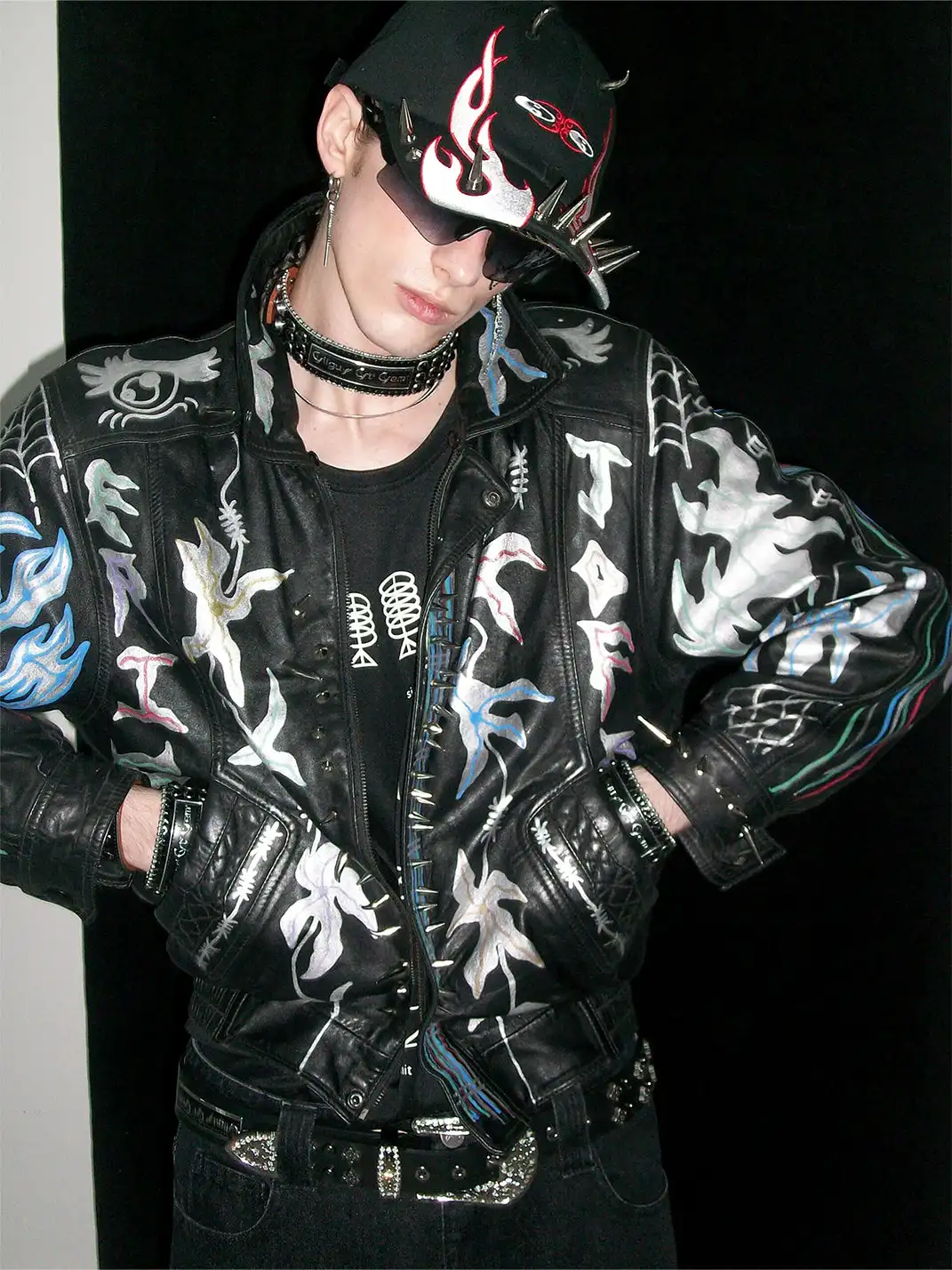 CYCYCY | Punk Flame Motorcycle Embroidered Baseball Cap
