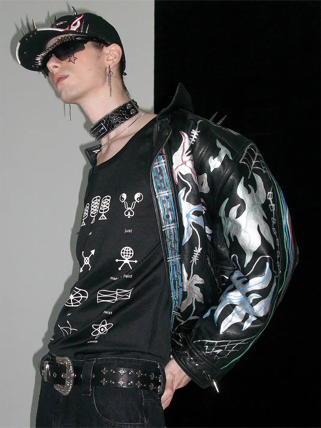 CYCYCY | Punk Flame Motorcycle Embroidered Baseball Cap
