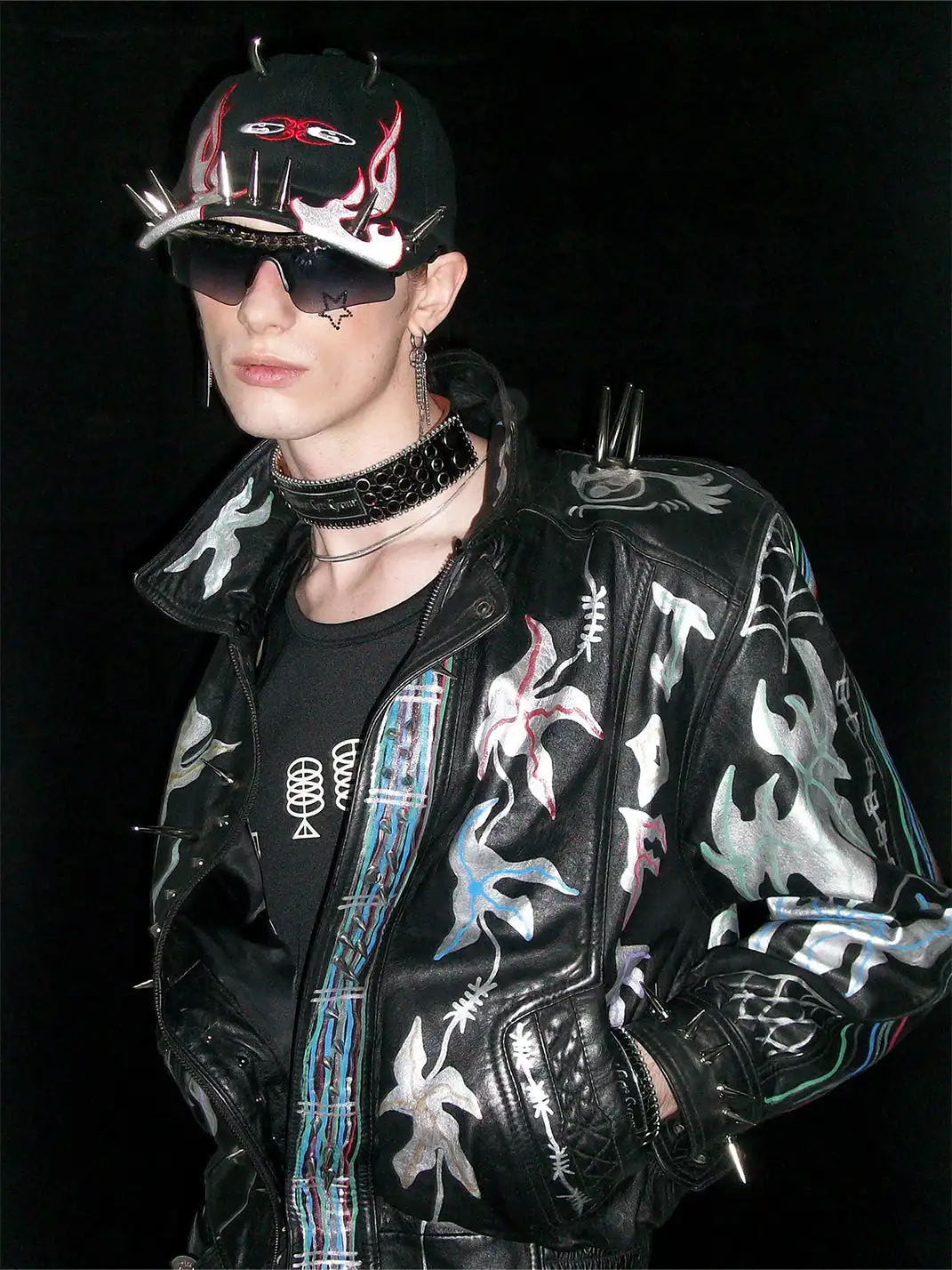 CYCYCY | Punk Flame Motorcycle Embroidered Baseball Cap