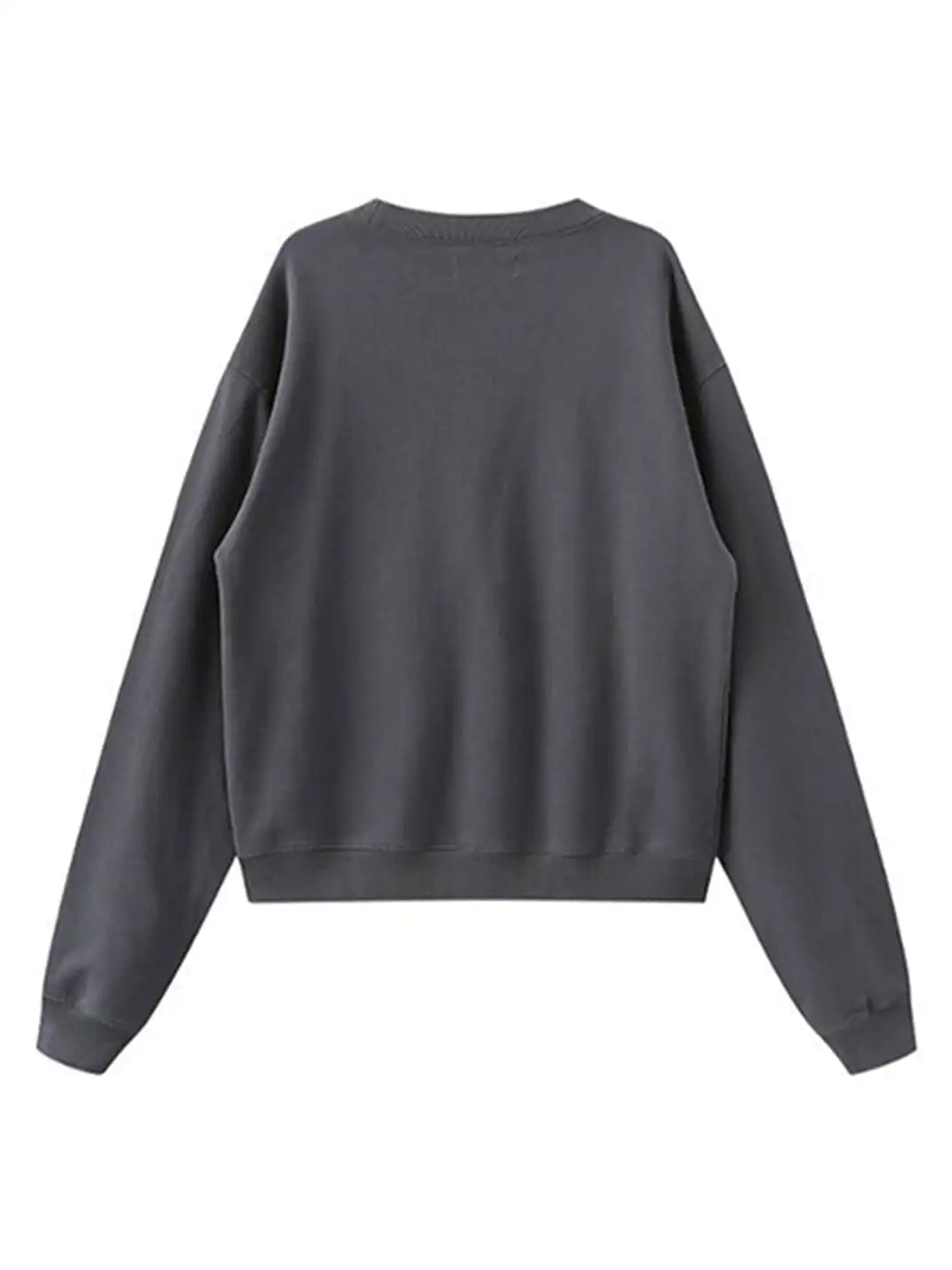 CYCYCY | Retro Embroidered Wheat Ear Print Crew Neck Sweatshirt