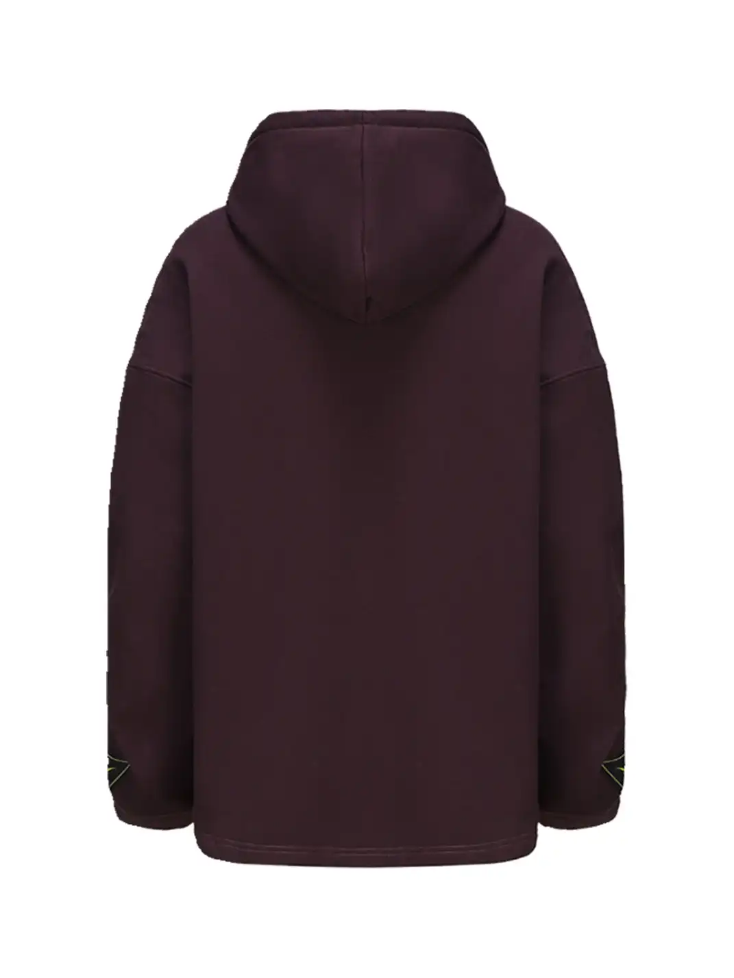 CYCYCY | Retro Burgundy Print Drawstring Hooded Sweatshirt
