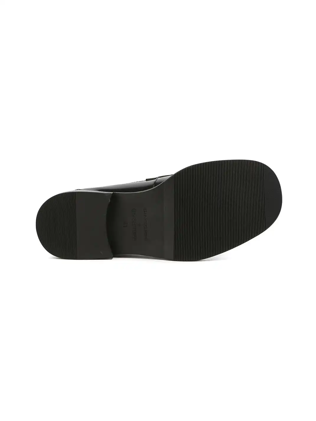 CYCYCY | Retro Square-Toe Crocodile-Patterned Patchwork Loafers-Black White