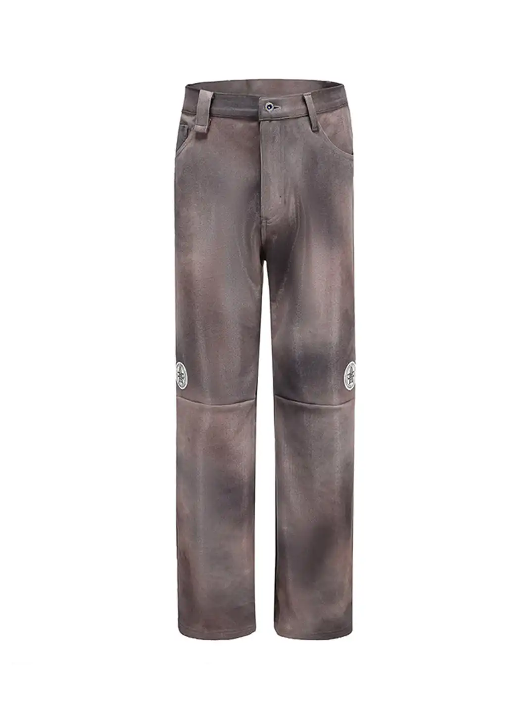CYCYCY | Tie-Dye Reflective Patchwork Leather Pants