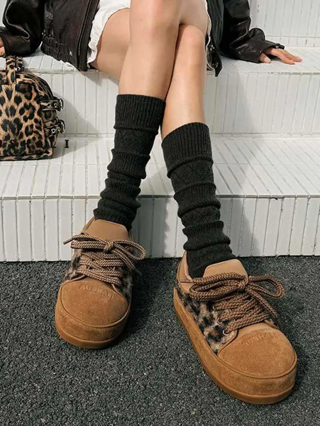 GSL | Platform Leopard Print Chunky Shoes