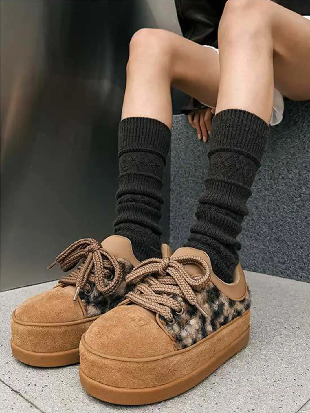 GSL | Platform Leopard Print Chunky Shoes
