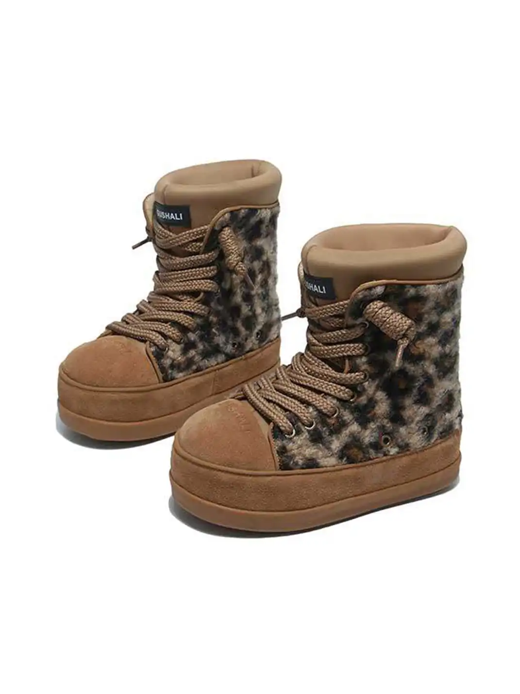 GSL | Leopard Print Platform Snow Boots
