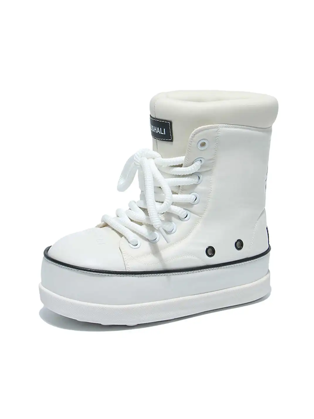 GSL | Shell Toe Platform Mid-Calf Boots-White