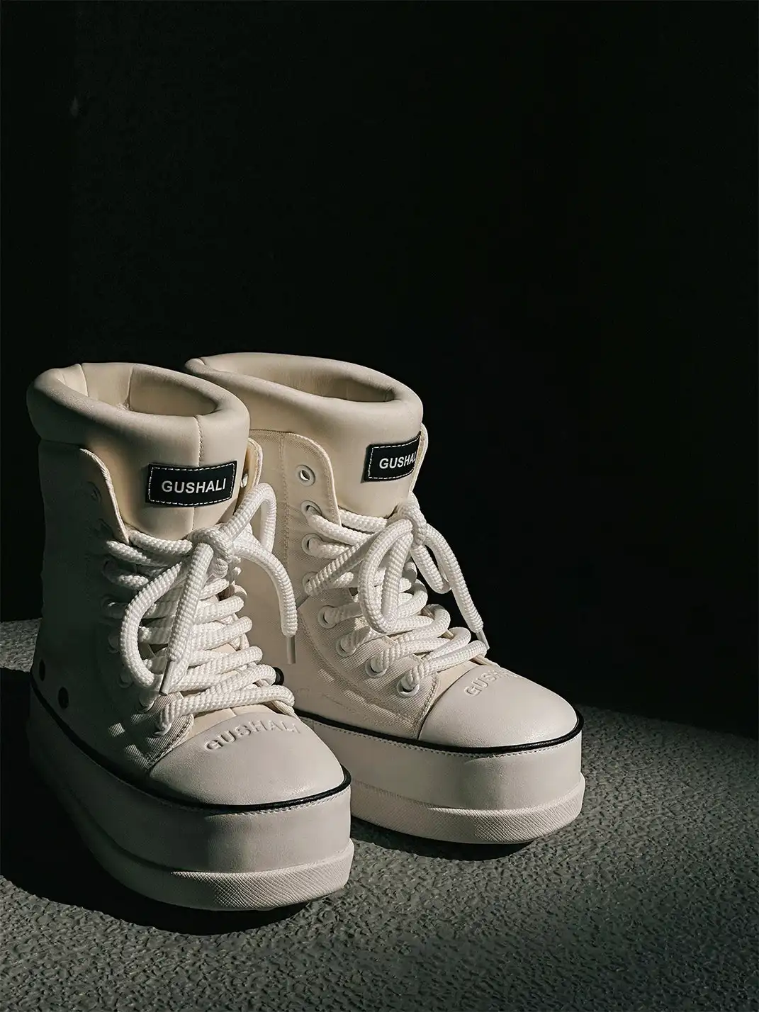 GSL | Shell Toe Platform Mid-Calf Boots-White