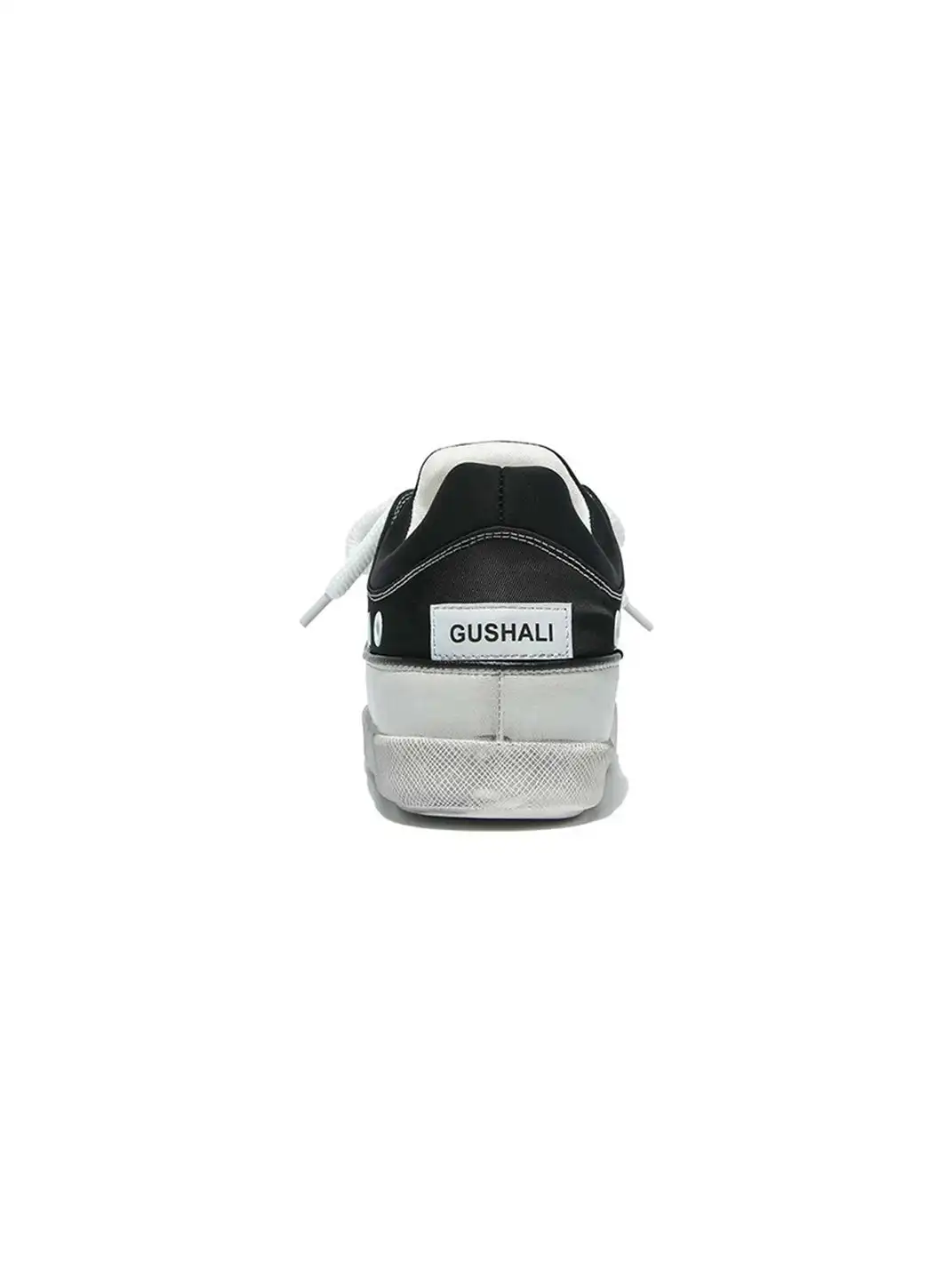 GSL | Retro Distressed Platform Sneakers-Black