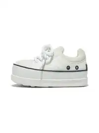 GSL | Retro Distressed Platform Sneakers-White