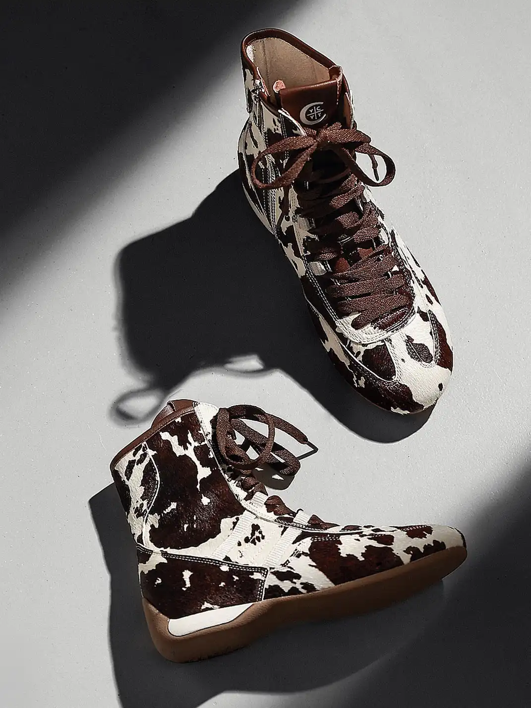 White Moose | Lace-Up Side Zip Ankle Boots-Horsehair