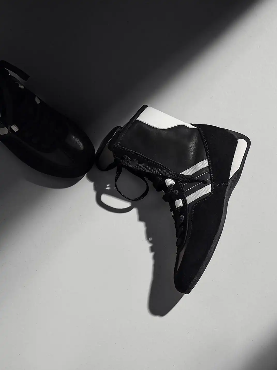 White Moose | Lace-Up Side Zip Ankle Boots-Black