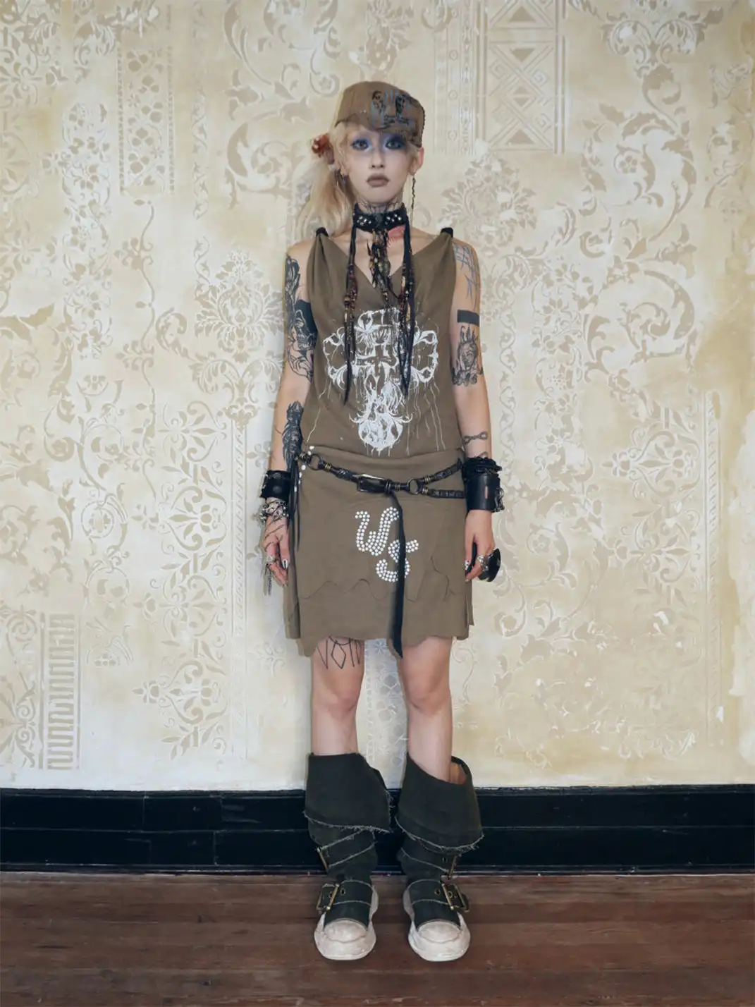 WrongSolution | "BreakTheRules" Multi-Wear Broken Canvas Leather Boots