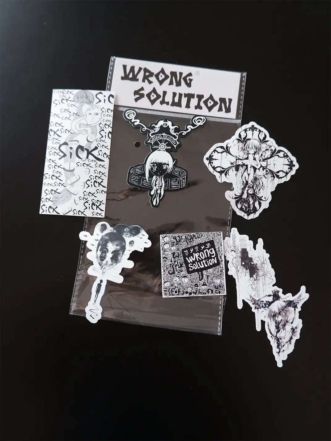 WrongSolution | Limited Hand Printing Stickers 6
