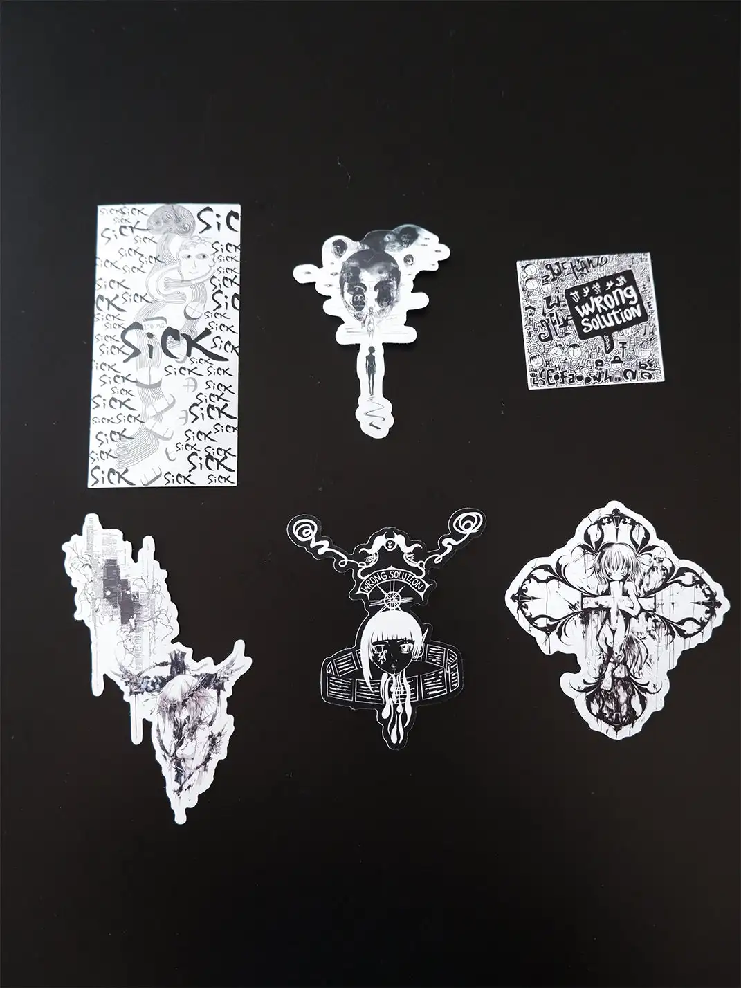 WrongSolution | Limited Hand Printing Stickers 6