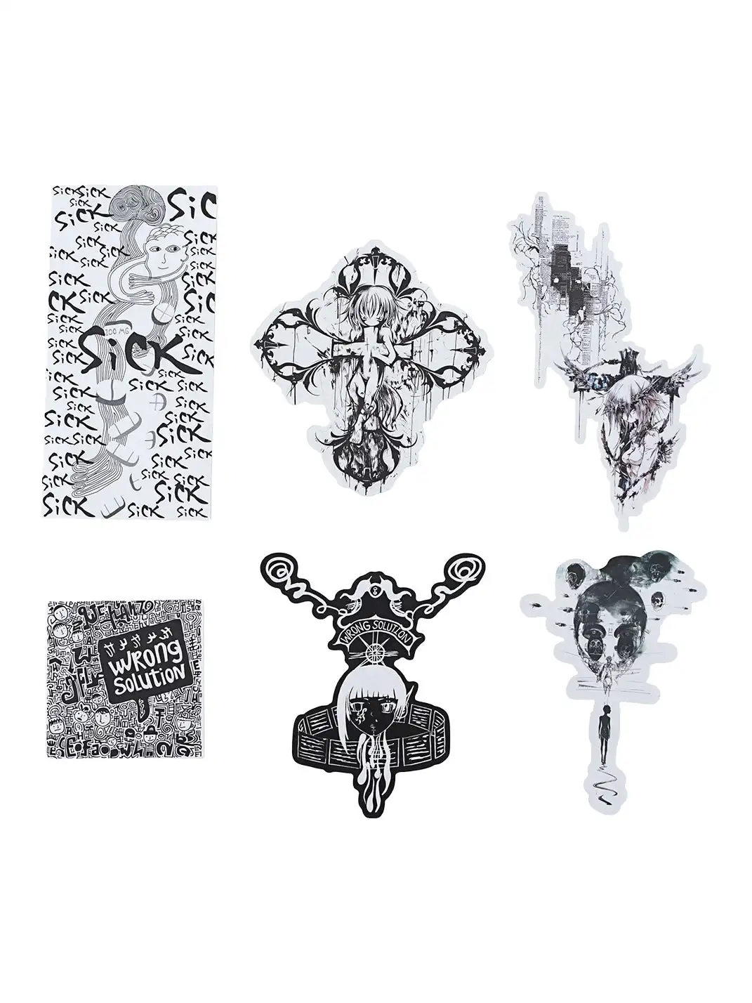 WrongSolution | Limited Hand Printing Stickers 6