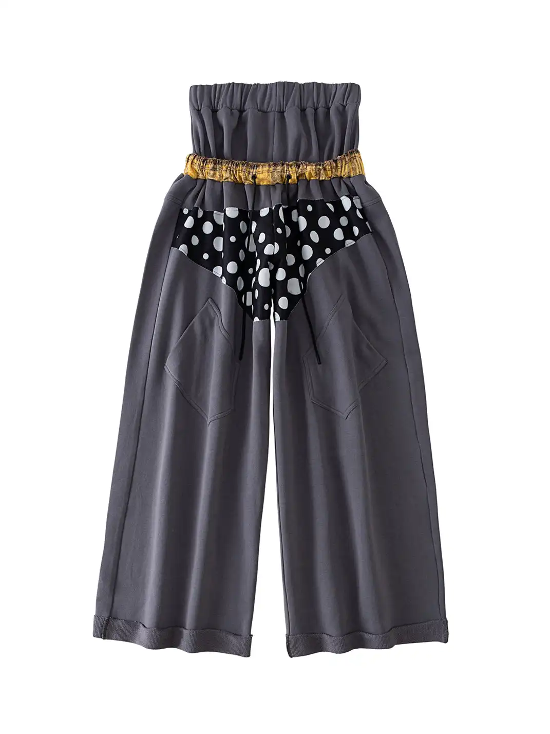 WrongSolution | "No Faith" Patchwork Low Waist Loose Pants
