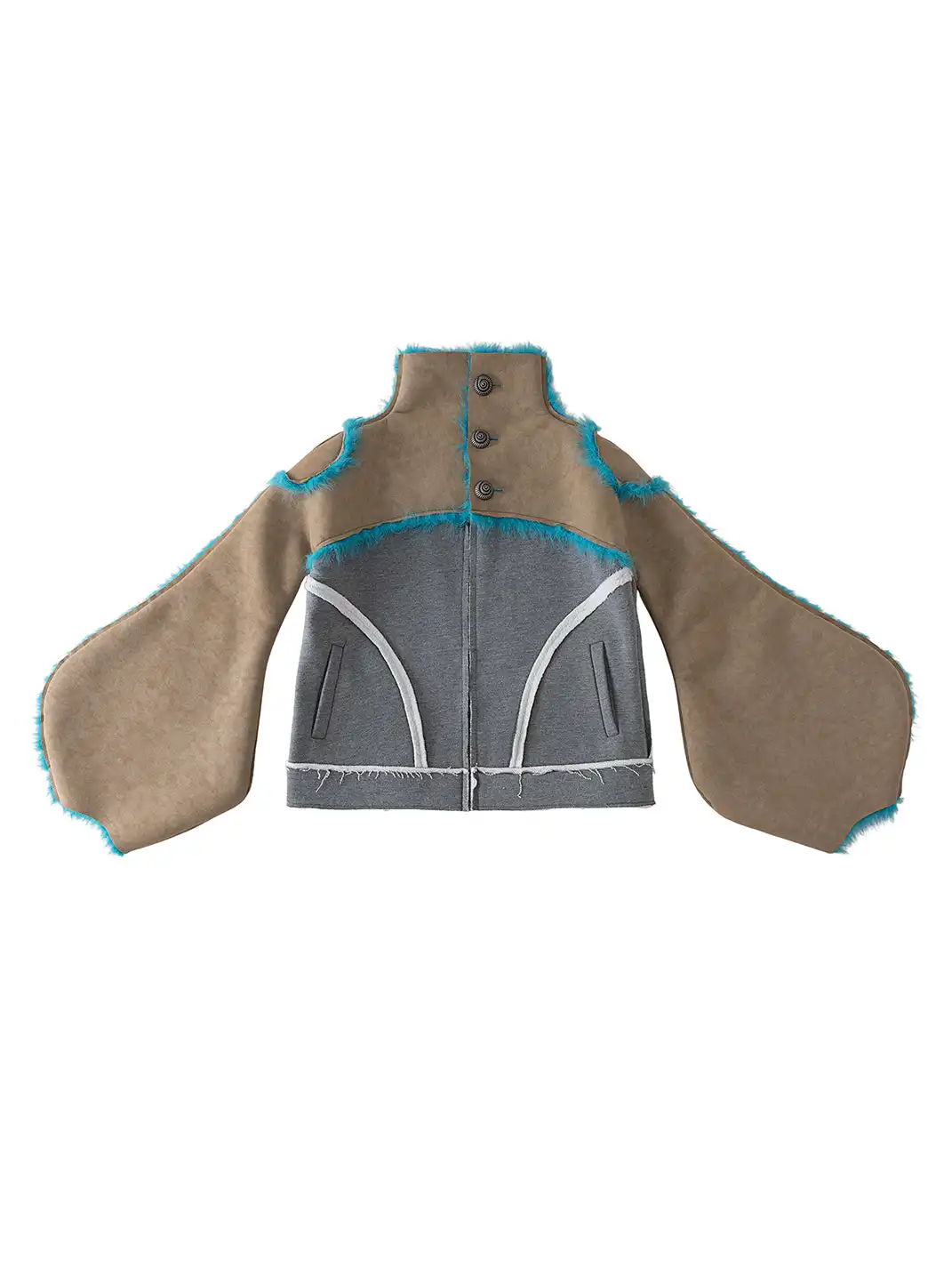 WrongSolution | "Silence Is Violence" One-Piece Patchwork Fur Coat