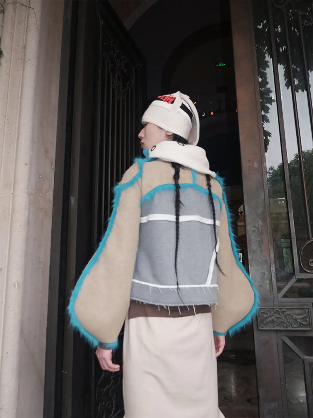 WrongSolution | "Silence Is Violence" One-Piece Patchwork Fur Coat