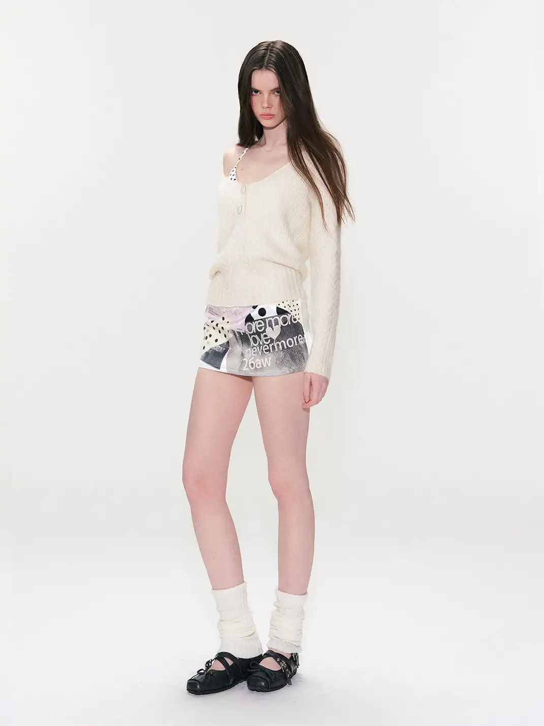 The NeverMore | Retro Cable Knit V-Neck Sweater