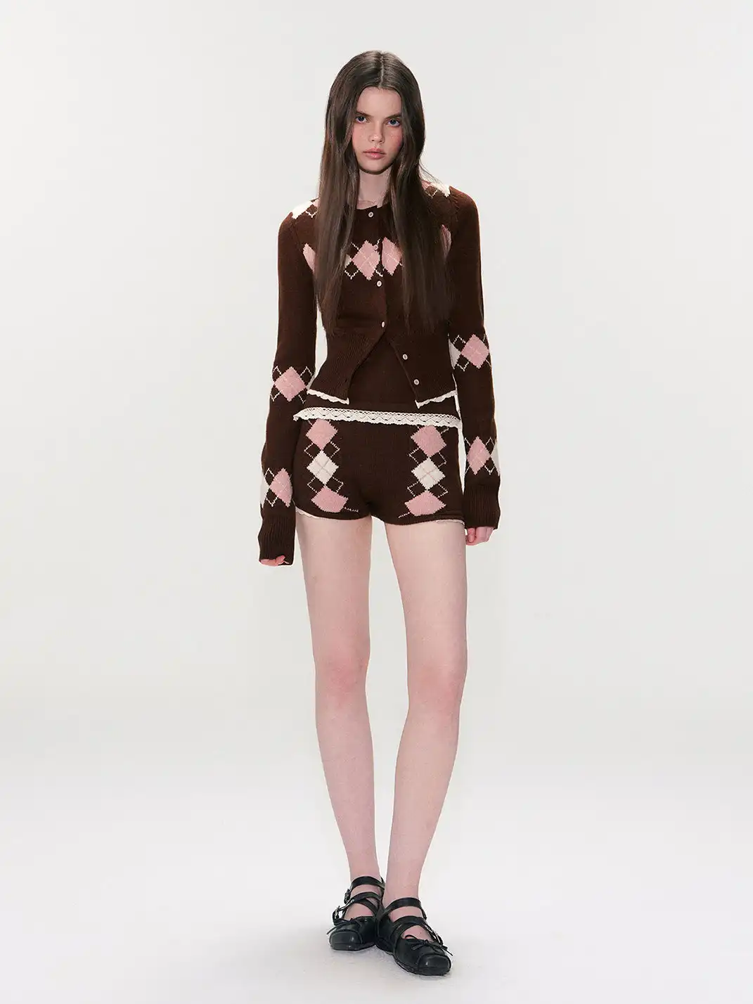 The NeverMore | Knitted Camisole Shorts Cardigan Set