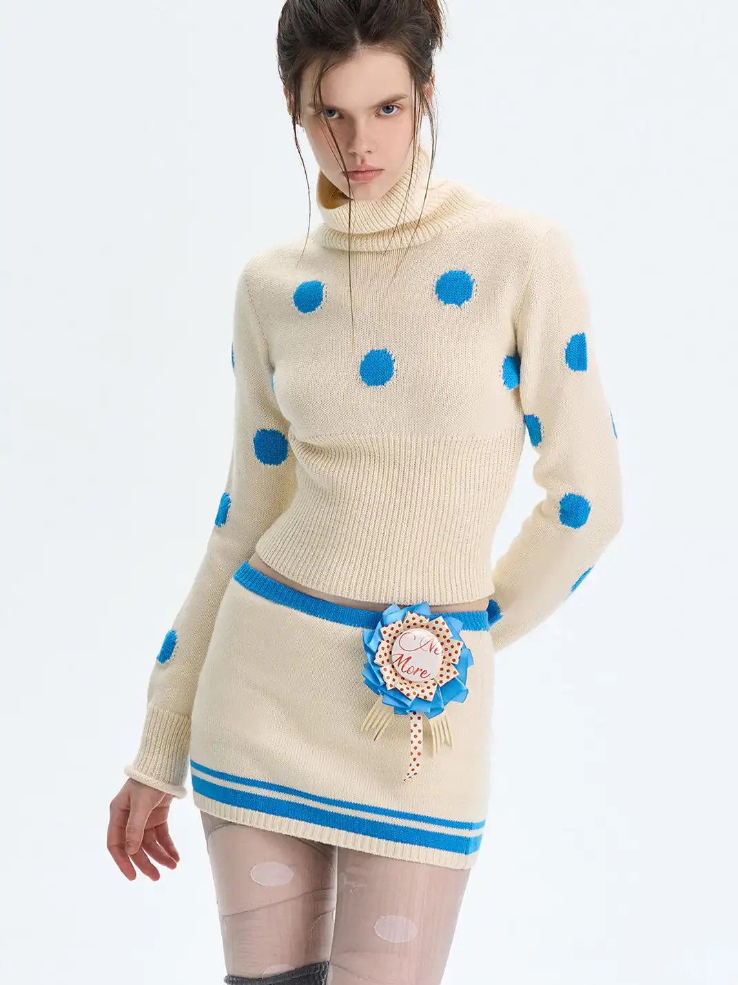 The NeverMore | Color-Blocked Knit Bodycon Skirt