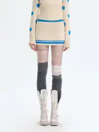 The NeverMore | Color-Blocked Knit Bodycon Skirt