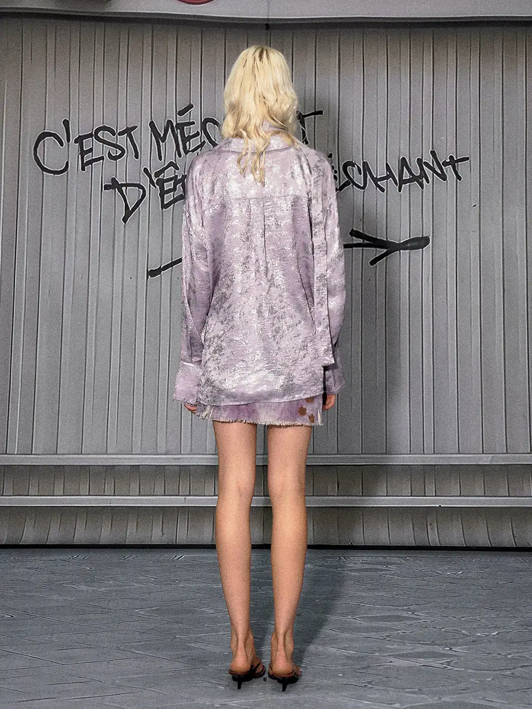 The NeverMore | Heavy-Duty Loose-Fitting Glossy Shirt