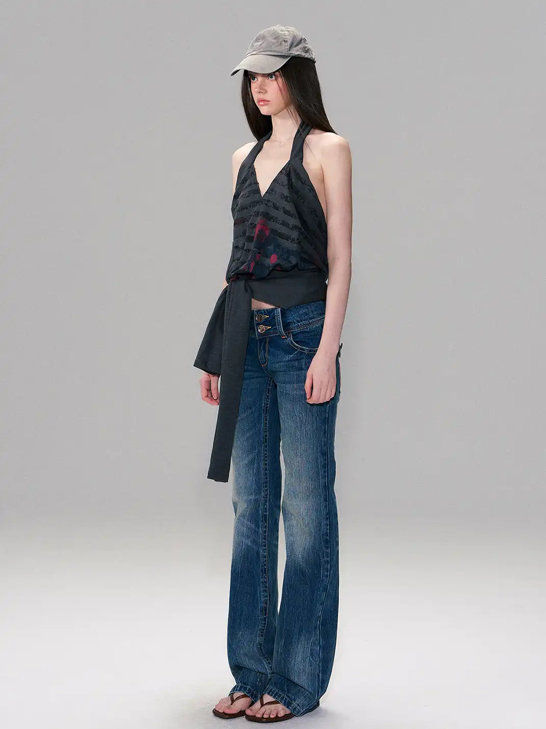 The NeverMore | Vintage Hand-Washed Low-Rise Jeans