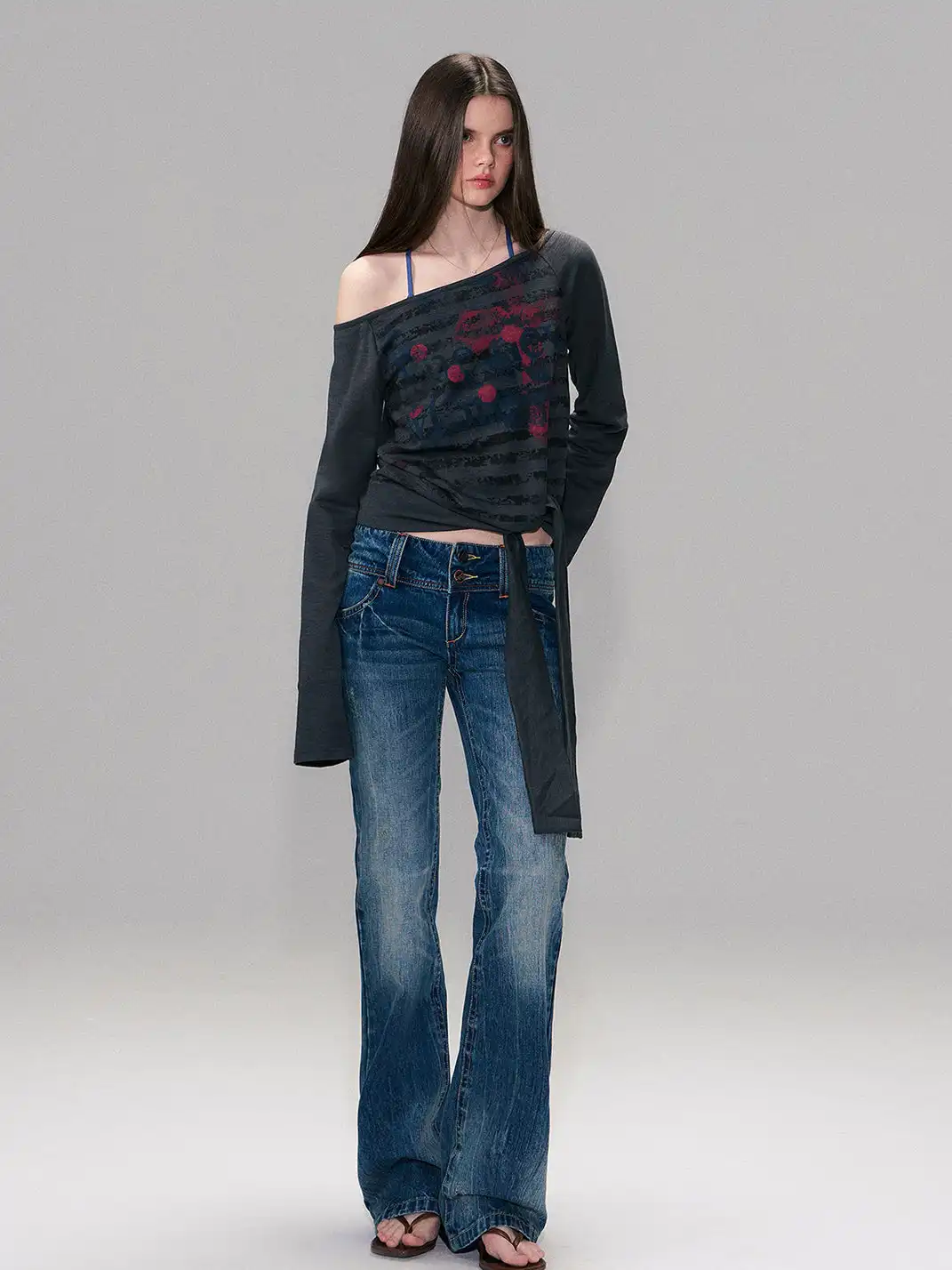 The NeverMore | Vintage Hand-Washed Low-Rise Jeans