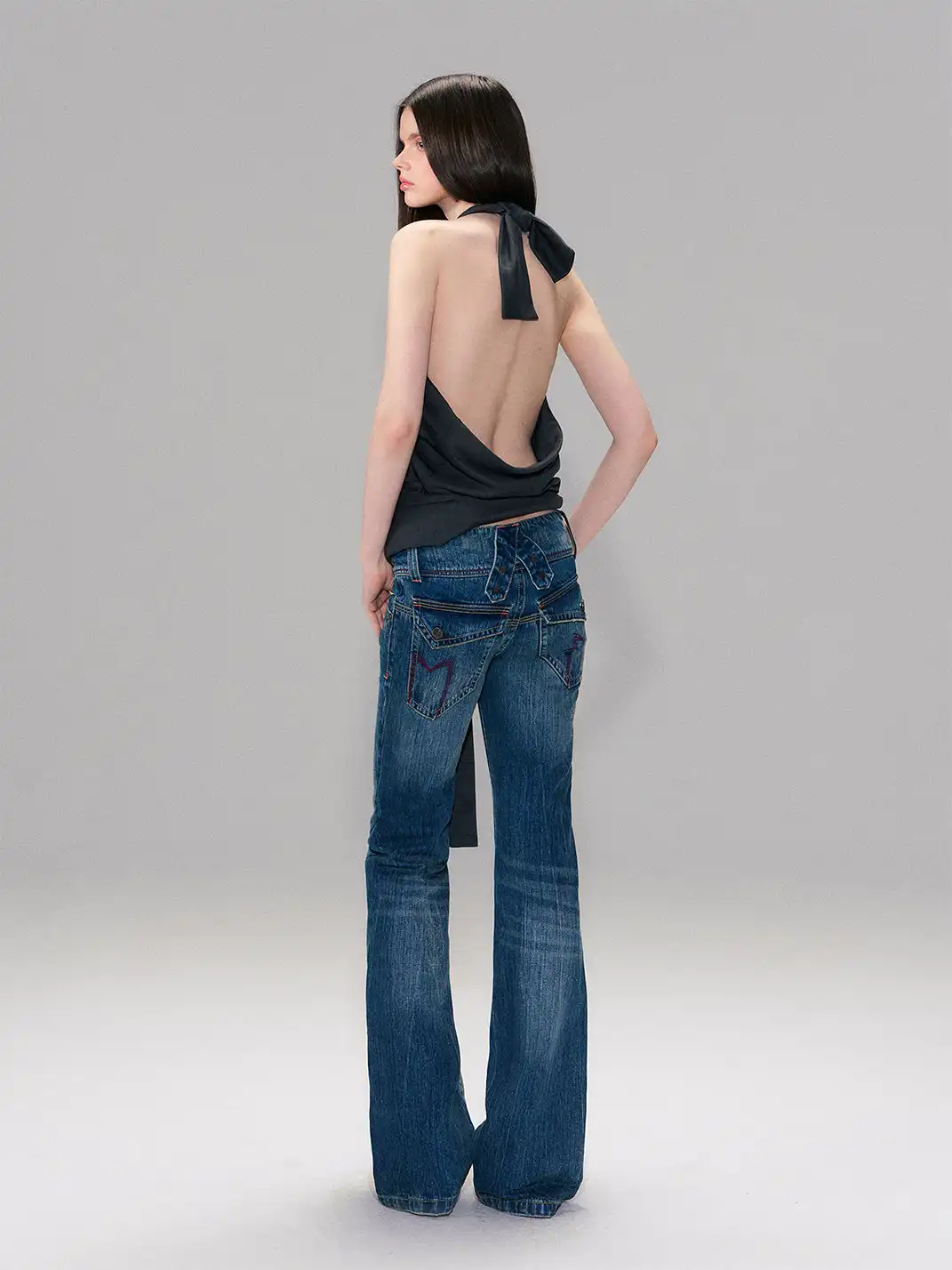 The NeverMore | Vintage Hand-Washed Low-Rise Jeans