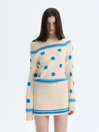The NeverMore | Retro-Style Off-The-Shoulder Knit Dress